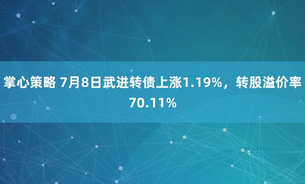 掌心策略 7月8日武进转债上涨1.19%，转股溢价率70.11%